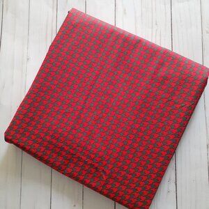 RTC Fabrics Red and Green Holiday Houndstooth Polished Cotton Fabric 5 1/2 yds
